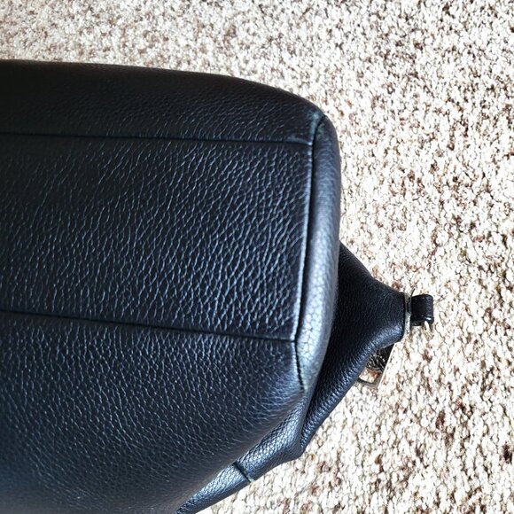 Coach Purse Black Pebble Leather Prairie Satchel Bag - Picture 12 of 14